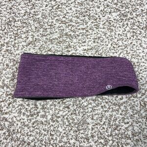 Lululemon Headband Womens One Size Purple Fleece Lined Ear Warmer Winter Running